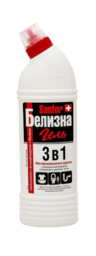 Гель для чистки и дезинфекции Sanfor «Белизна 3в1» - 700 гр. 