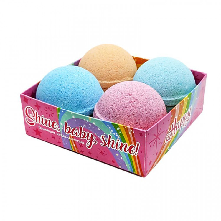 Набор из 4 бомбочек для ванны Shine Baby Shine 