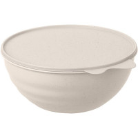 Миска с крышкой;полипроп.;3,7л;D=27,5,H=10,5см;бежев.