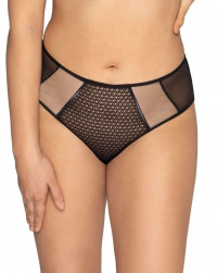 Оригинальные трусики-слипы с  перфорированным  кружевом