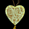 Новый год! Декоративная подвеска «Сердце», с подсветкой, 10,5 × 67 см, золотой