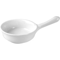 Кокотница «Миниатюра»;фарфор;35мл;D=6,H=2,L=10см;белый