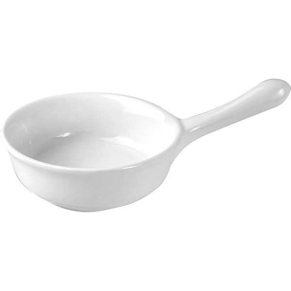 Кокотница «Миниатюра»;фарфор;35мл;D=6,H=2,L=10см;белый 