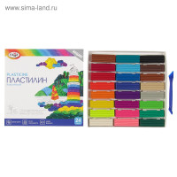 Пластилин 24 цвета 480 г,  Гамма   Классический , со стеком