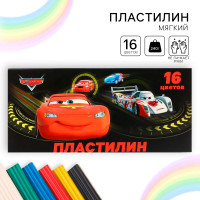 Пластилин 16 цветов 240 г  Тачки 