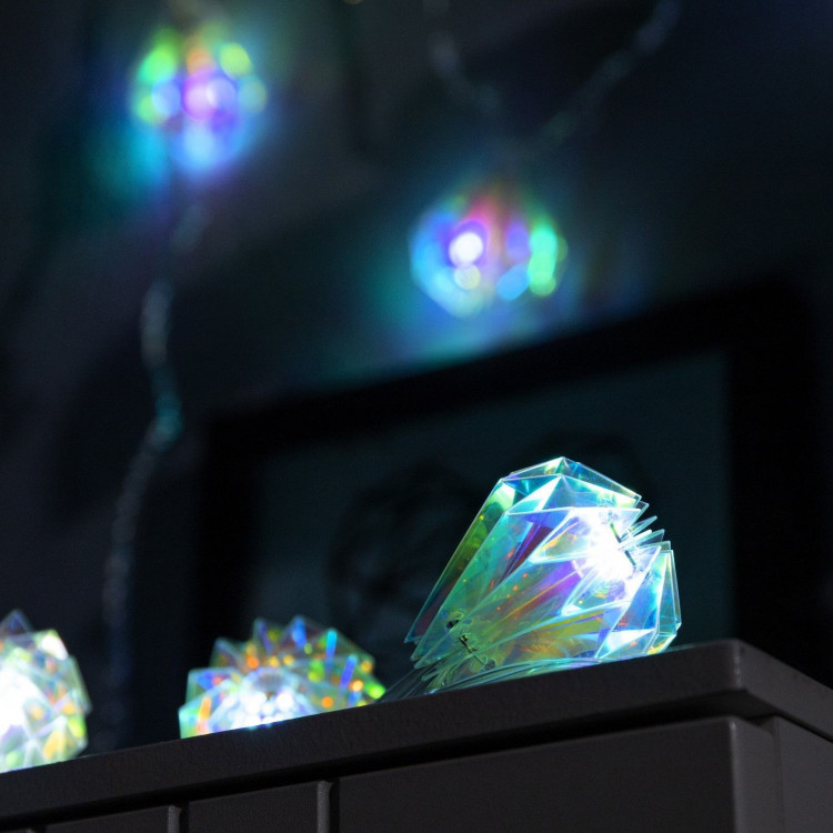 Гирлянда «Нить» 2.5 м с насадками «Груши», IP20, прозрачная нить, 10 LED, свечение белое, 220 В 