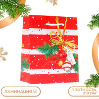 Новый год. Пакет подарочный  Звёздочки , 11,5 х 14,5 х 6,5 см.