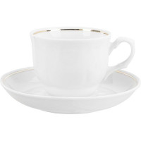 Белая чайная пара «Тюльпан»