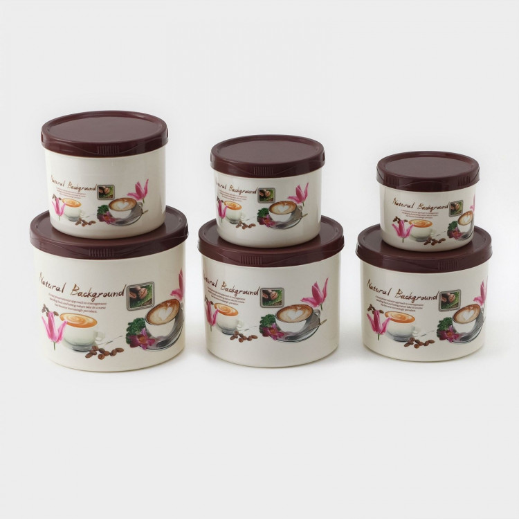 Набор из 6 банок для сыпучих продуктов 