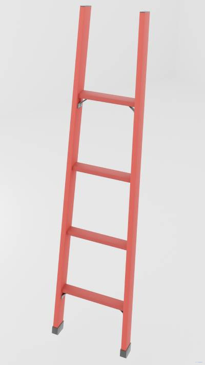 ЛСПД-1,8 односекционная диэлектрическая стеклопластиковая лестница h=1750мм, ступ.4 