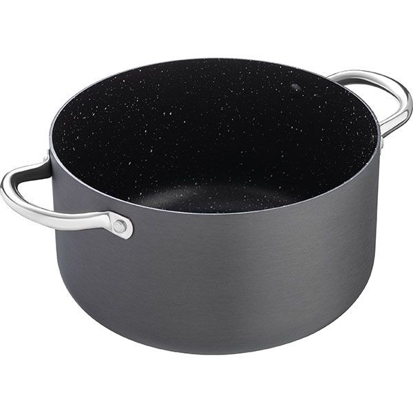 Кастрюля «Уитфорд»;алюм.литой,сталь нерж.;5,5л;D=24,H=13,5см;граф.,черный 