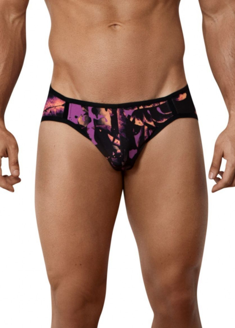 Черные принтованные трусы-джоки Natura Jockstrap 