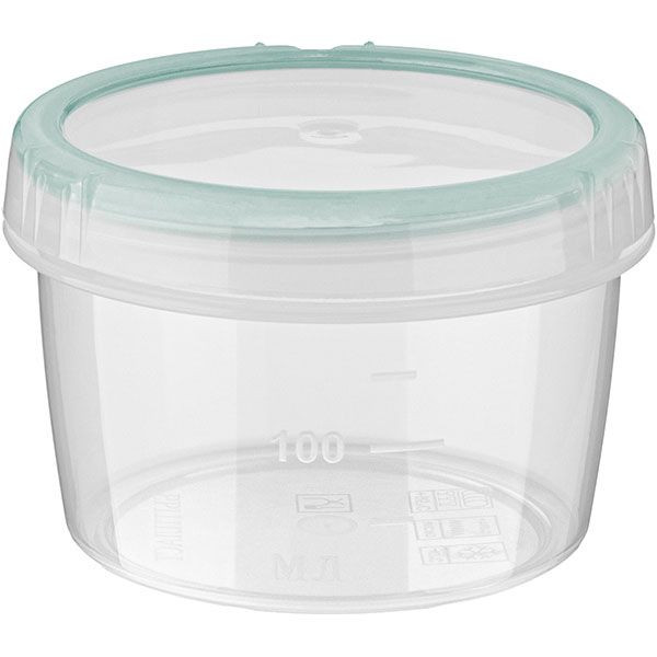 Контейнер для продуктов «Винтаж» с крышкой  ;полипроп.;250мл;D=90,H=62мм;прозр. 