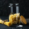 Стеклянная банка для сыпучих продуктов с бамбуковой крышкой «Эко» (1 л.)