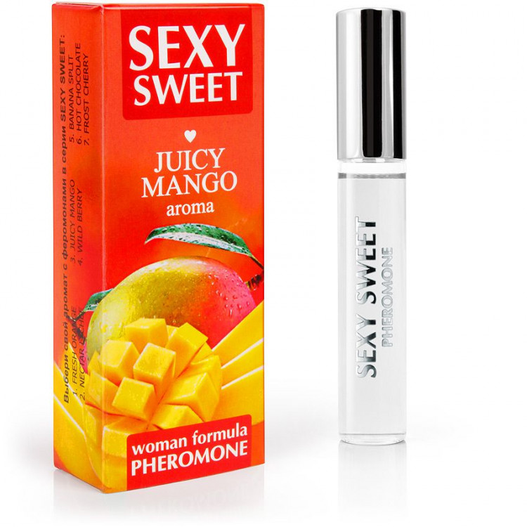 Парфюмированное средство для тела с феромонами Sexy Sweet с ароматом манго - 10 мл. 