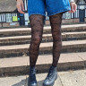 Стильные колготки с рисунком в виде сети паука