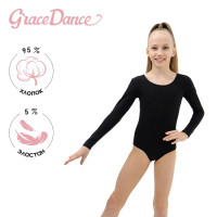 Купальник для гимнастики и танцев Grace Dance, р. 30, цвет чёрный_