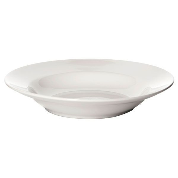 Белая глубокая тарелка «Кунстверк» (диаметр 25 см) 