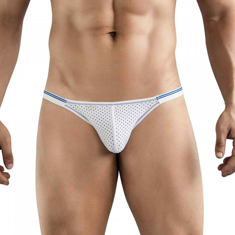 Белые перфорированные трусы-слипы Clever Esencial Brief Slip 