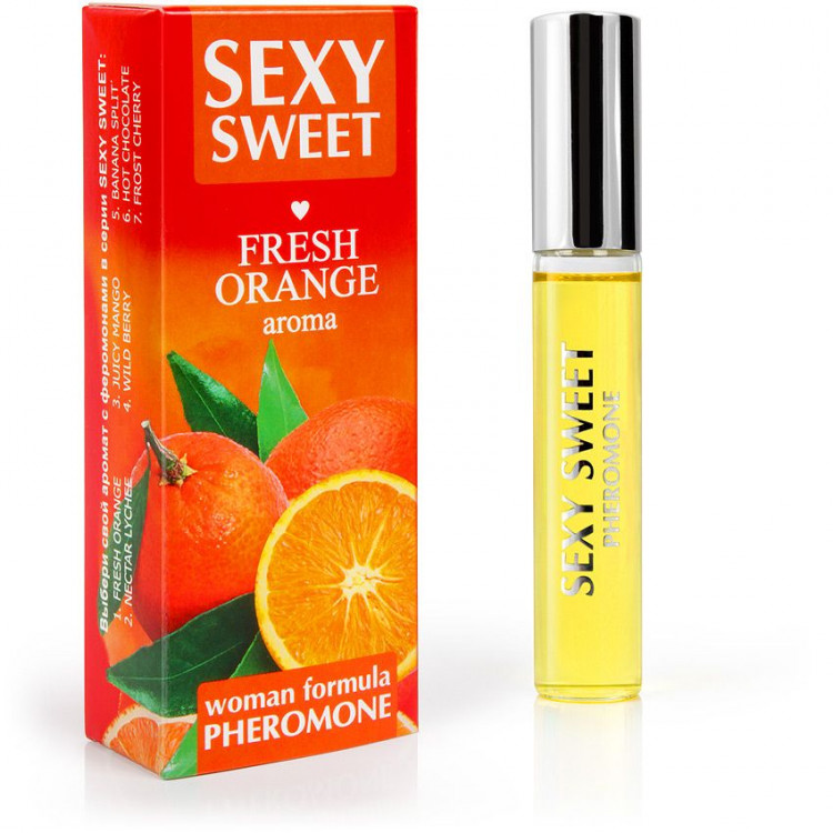 Парфюмированное средство для тела с феромонами Sexy Sweet с ароматом апельсина - 10 мл. 