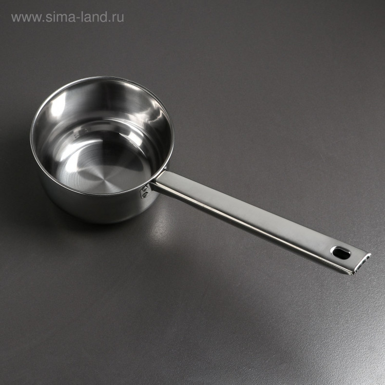 Ковш из нержавеющей стали, 1,1 л, 39×14,5×8,5 см, металлическая ручка 
