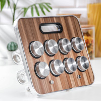 Набор для специй на подставке «Модерн», 29×12×18,5 см, ёмкость, 90 мл, 4×9,5 см, 8 шт Набор для специй на подставке «Модерн», 29×12×18,5 см, ёмкость, 90 мл, 4×9,5 см, 8 шт