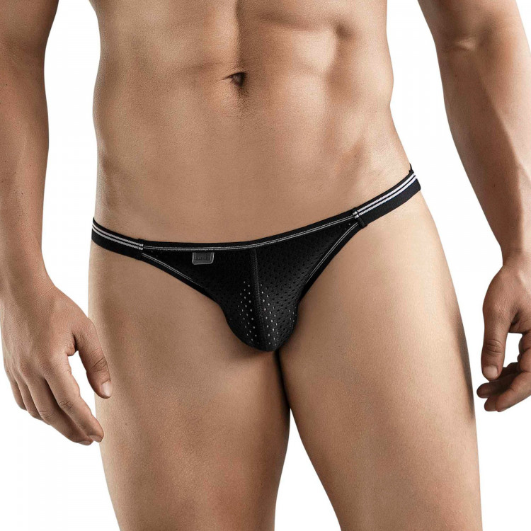 Черные перфорированные трусы-слипы Clever Esencial Brief Slip 