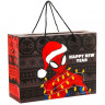 Новый год. Пакет-коробка  Happy New Year  15х40х30 см, Человек-Паук