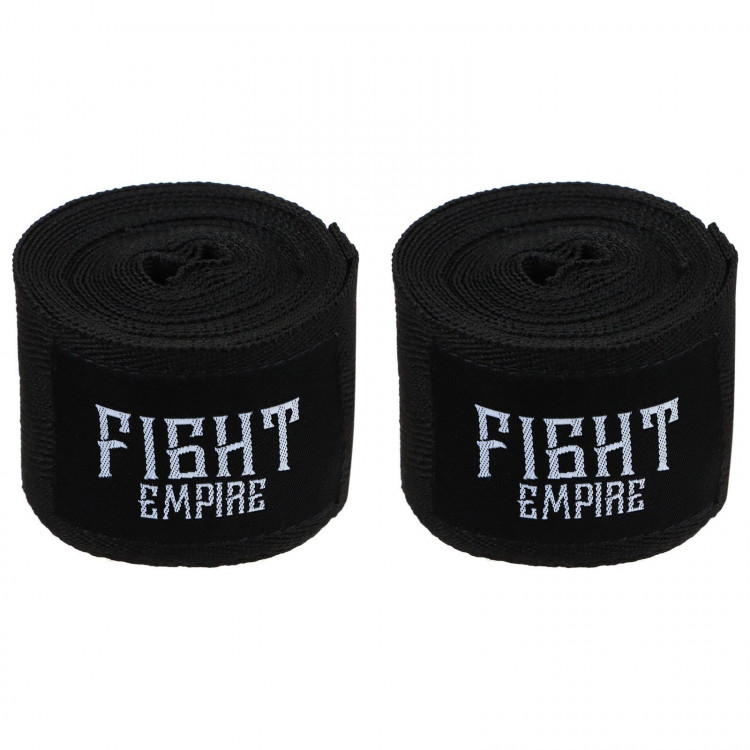 Бинт боксёрский FIGHT EMPIRE 4 м, цвет чёрный 