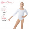 Купальник для гимнастики и танцев Grace Dance, р. 36, цвет белый