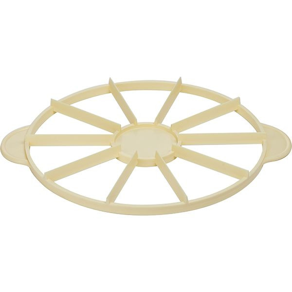 Делитель для торта на 10 кусков;пластик;D=270,H=25,L=330мм;желт. 