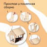 Деревянная кормушка-конструктор для птиц «Избушка» (18х19х21 см)
