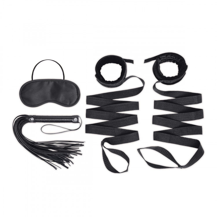 Эротический набор 4PC Bondage Bed Strap &amp; Flogger Kit 