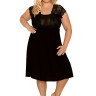 Сорочка plus size из эластичной микрофибры с лифом из кружевного полотна