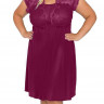 Сорочка plus size из эластичной микрофибры с лифом из кружевного полотна