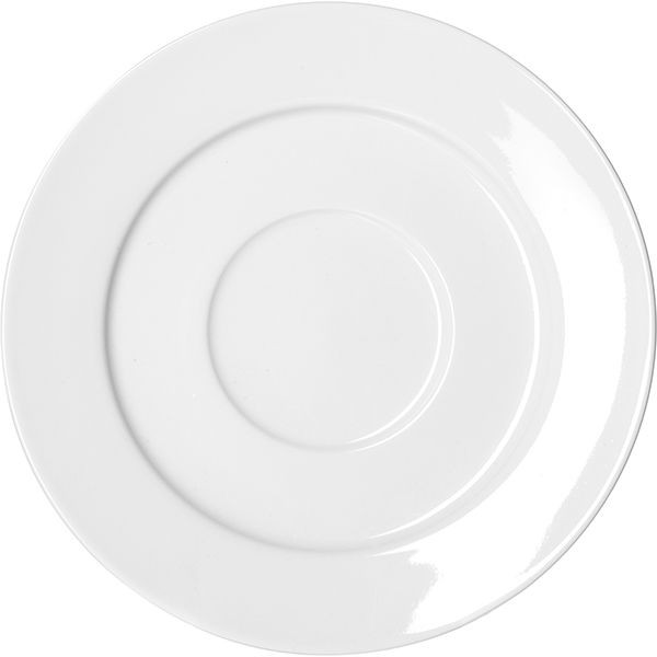 Блюдце для бульонной чашки «Кунстверк» для A7589;фарфор;D=17,5см;белый 
