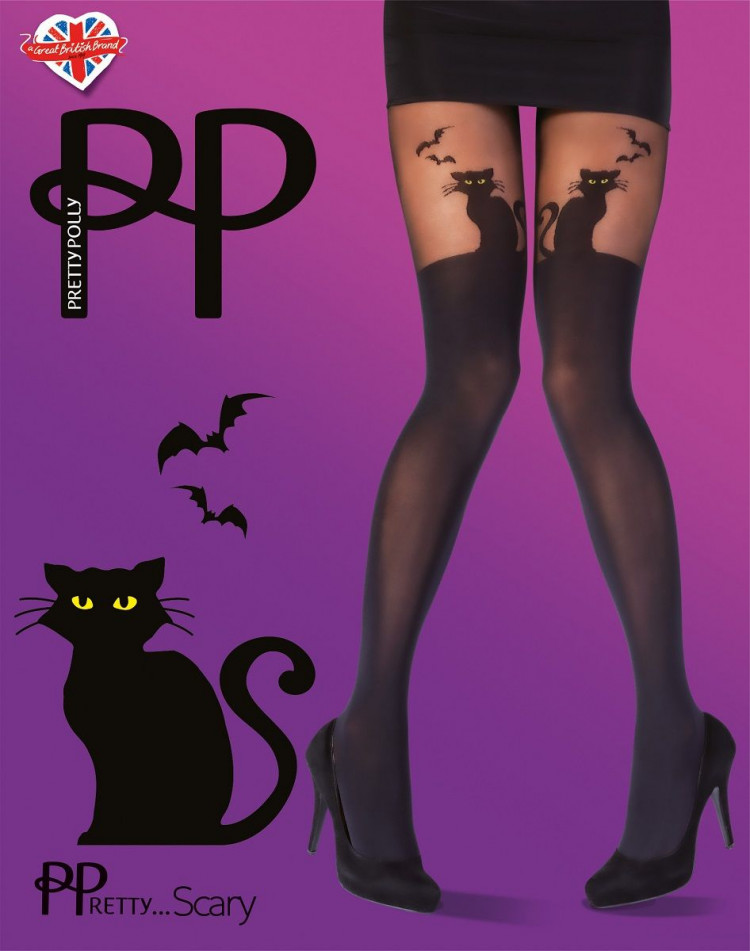 Колготки с имитацией чулок Halloween Cat Tights 