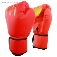 Перчатки боксёрские, красные, размер 12 oz