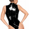 Боди с длинной молнией PVC body with deep cut shoulder line and long metal 3-way zipper