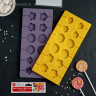 Форма для леденцов Доляна «Вкусная сладость», силикон, 26,5×11,5 см, 12 ячеек (d=3,5 см), с палочками, цвет МИКС
