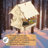 Кормушка из дерева с дракончиком (14,5х14,5х17,5 см)