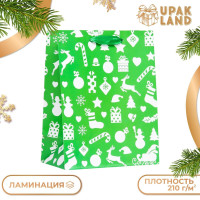 Новый год. Пакет ламинированный  Новогодняя палитра  18 х 23 х 10