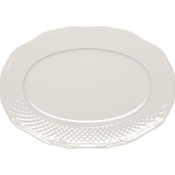 Блюдо «Афродита» овальное;фарфор;,H=20,L=280,B=195мм;белый 