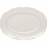 Блюдо «Афродита» овальное;фарфор;,H=20,L=280,B=195мм;белый