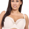 Бюстгальтер на косточках с шитыми чашками +size из ткани с тиснением