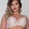 Бюстгальтер на косточках с шитыми чашками +size из ткани с тиснением