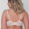 Бюстгальтер на косточках с шитыми чашками +size из ткани с тиснением