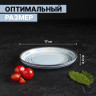 Тарелка фарфоровая десертная Magistro Garland, d=17 см, цвет голубой