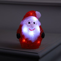 Фигура акрил.  Дед Мороз  15 см, 10LED, AAx2 (не в компл.), свечение белое