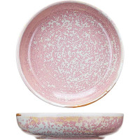 Розовая глубокая тарелка «Пион» (диаметр 19,3 см)